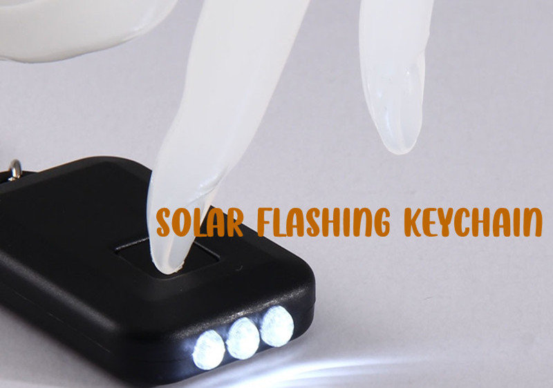 Solar Flashing Keychain